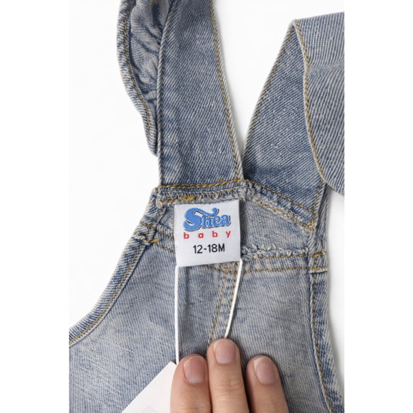 Shea Baby Western Cowgirl Denim Overall Dress 12-18M Horse Embroidery Boutique - Picture 8 of 10